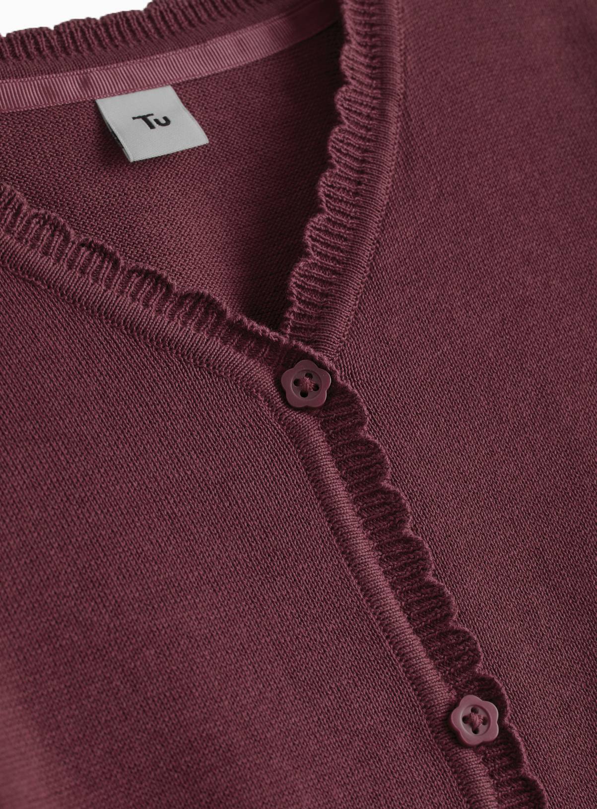 2 Pack Dark Red Knitted Cardigans 11 years - Image 4